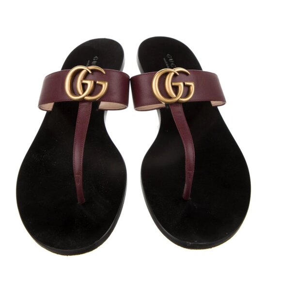Gucci Leather Slides - Picture 1 of 5